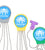 OctoClips - 1 Yellow, 1 Green and 1 Grey