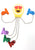 OctoClip Refrigerator Magnet – Heart Eyes Emoji with Multi Colored Clips