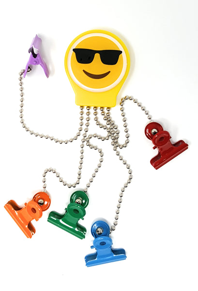 OctoClip Refrigerator Magnet – Emoji with Multi Colored Clips