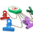 OctoClip Refrigerator Magnet - Merry Christmas with Multi Colored Clips